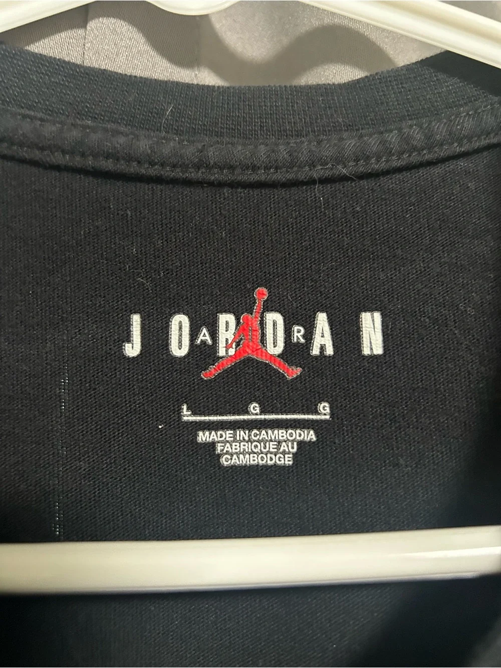 Jordan Black Tee with Multicolor AIR JORDAN Graphic